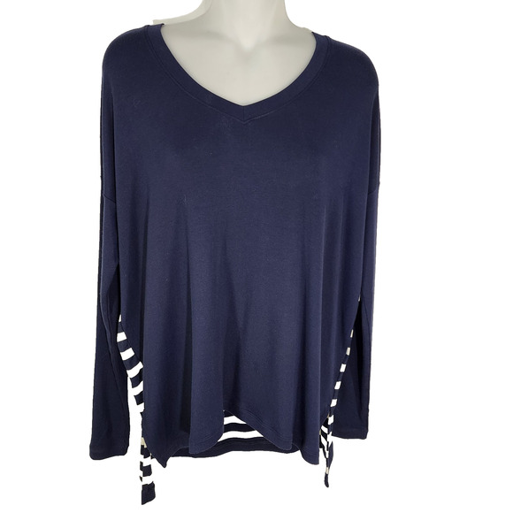 Cabi Womens Lighthouse Tee Pullover XXS Navy Striped Nautical Jersey Knit 5742 - Picture 1 of 9